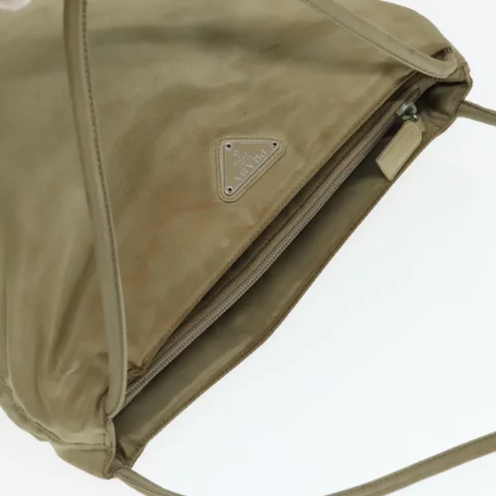 Prada Vintage Pre-owned Nylon prada-bags Beige Dames