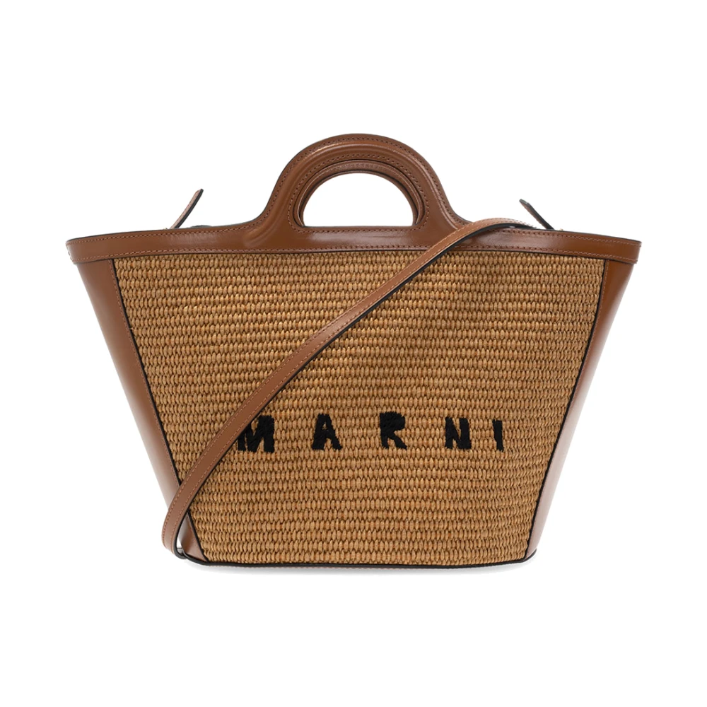 Marni Femme Marron - Tropicalia Small Shopper Bag - Sacs - Brun - Taille: One Size