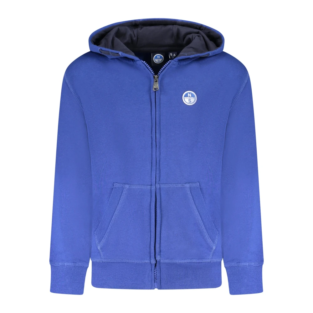 North Sails Unisex Kids Blue Kids Sweatshirts, 8 Y, Zip-Up Hooded Sweatshirt