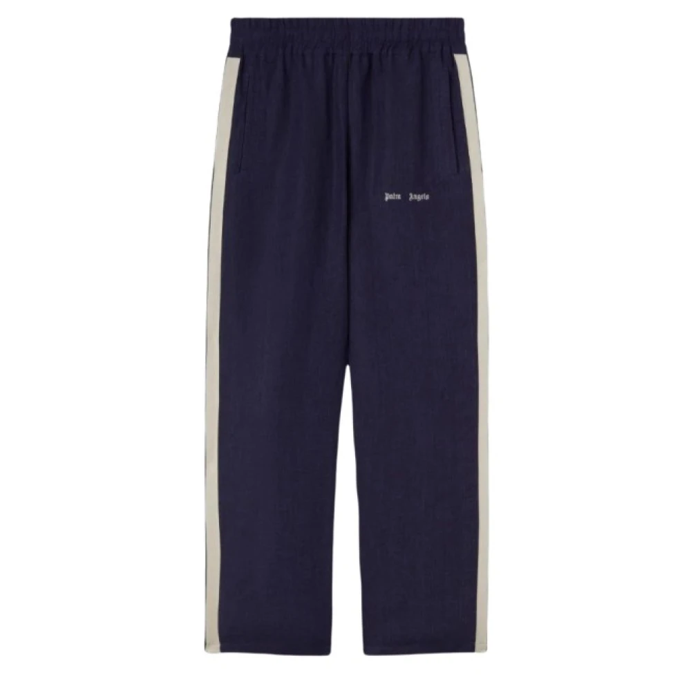 Palm Angels Trousers Blue Heren