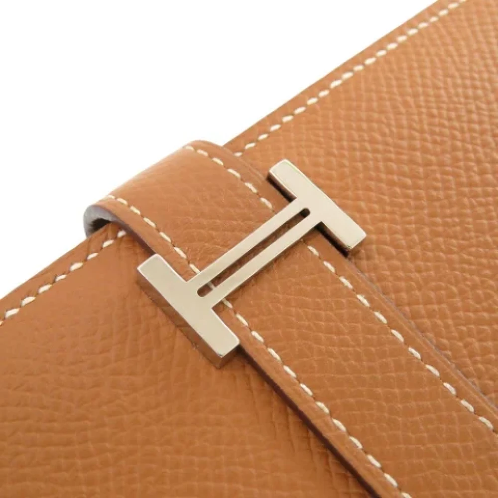 Hermès Vintage Pre-owned Leather wallets Brown Dames