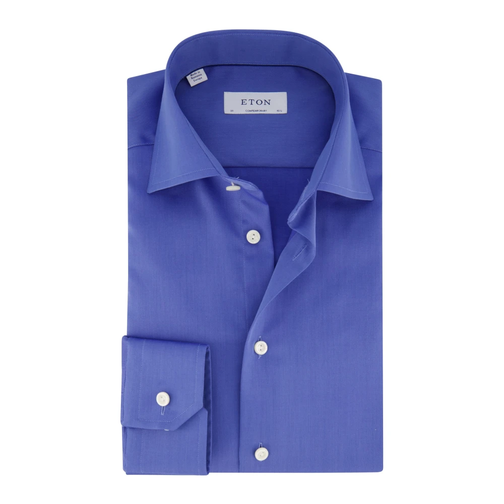 Eton Blauw Business Overhemd Blue Heren