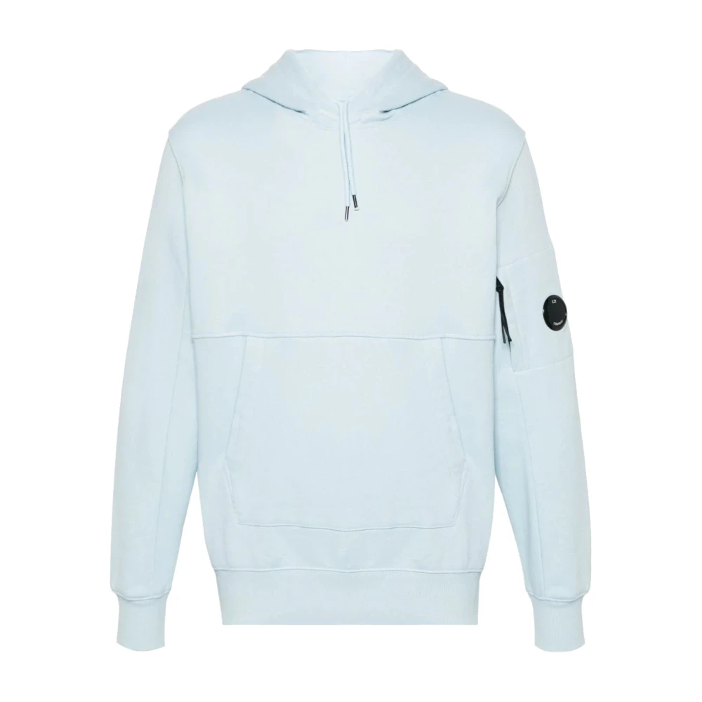C.P. Company Hoge hals hoodie met logo detail Blue Heren