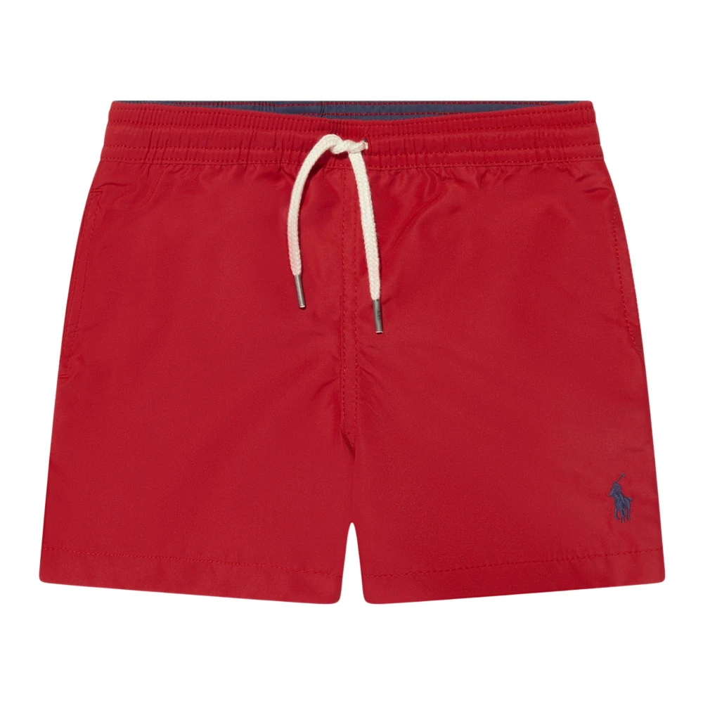 Ralph Lauren Boys Red Kids Swimming Trunks,, Logo Swim Shorts Size 2 Y