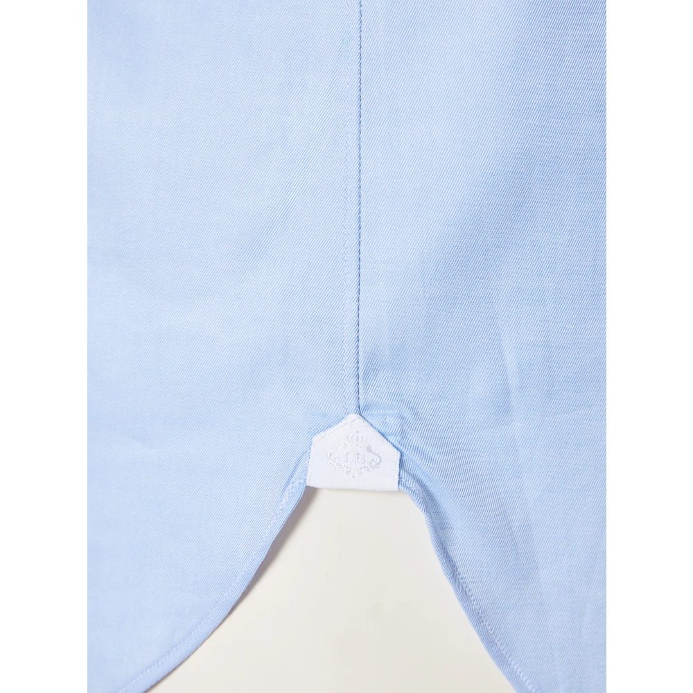 Borrelli Italiaans katoenen overhemd Blue Heren