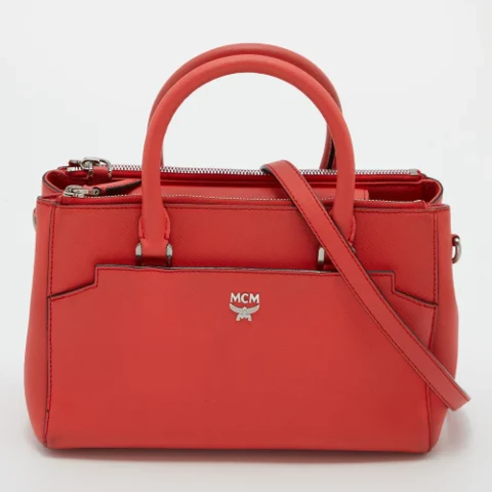 MCM Pre-owned Leather totes Red Dames