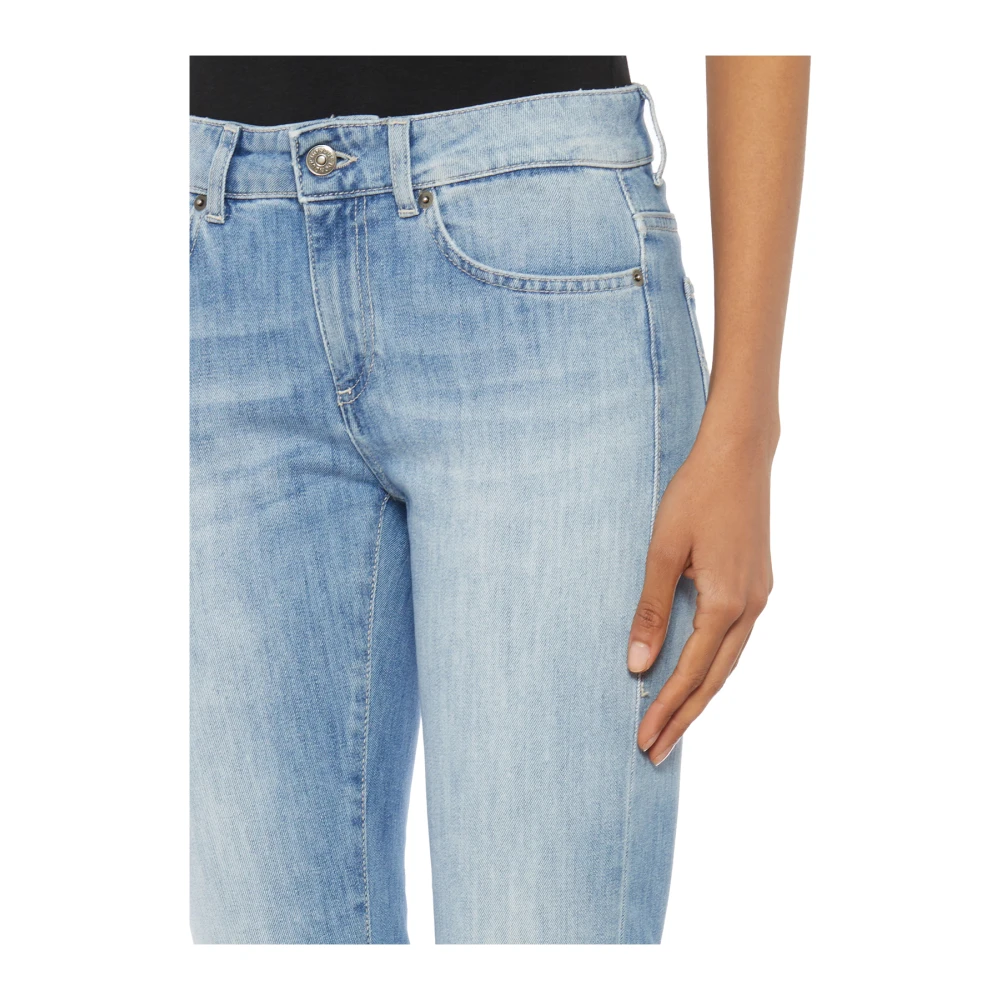Dondup Rose Cropped Denim Jeans Blue Dames
