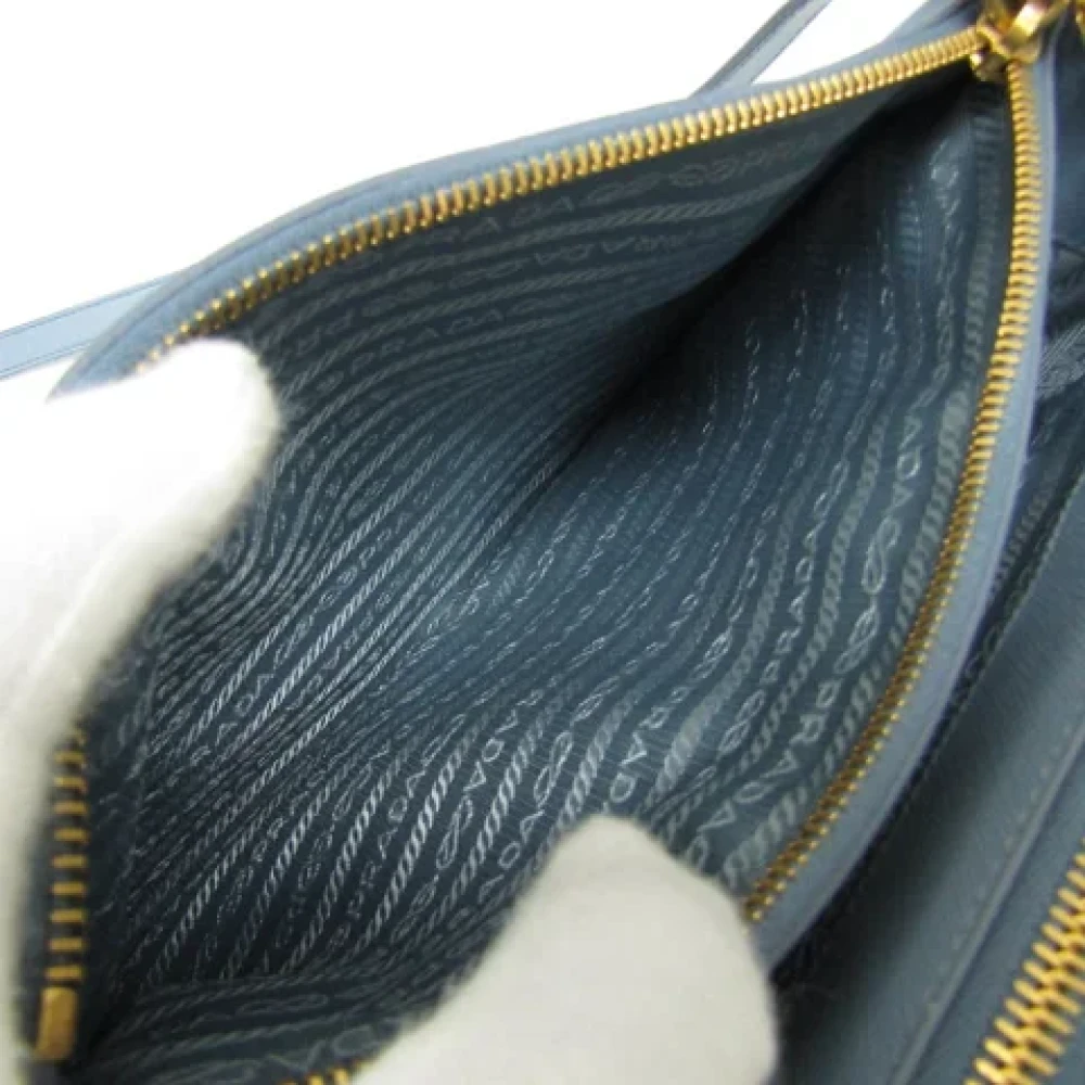 Prada Vintage Pre-owned Leather prada-bags Blue Dames
