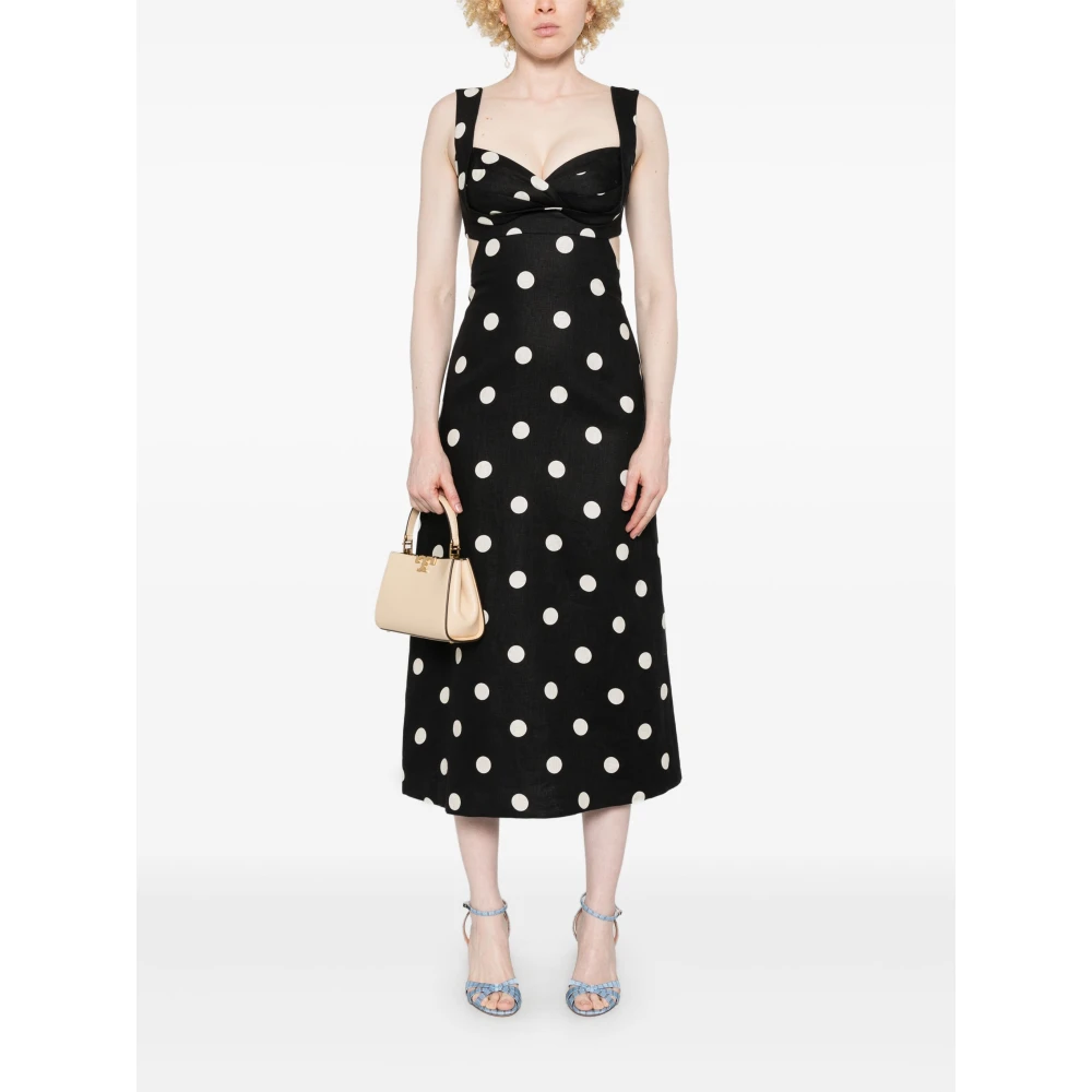 Zimmermann Linnenjurk met Polkadots Black Dames