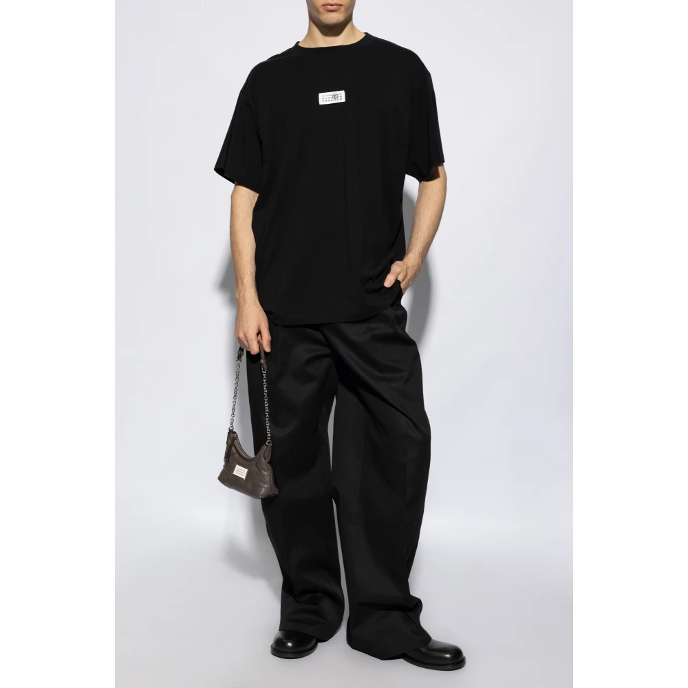 Maison Margiela Broek met logo Black Heren
