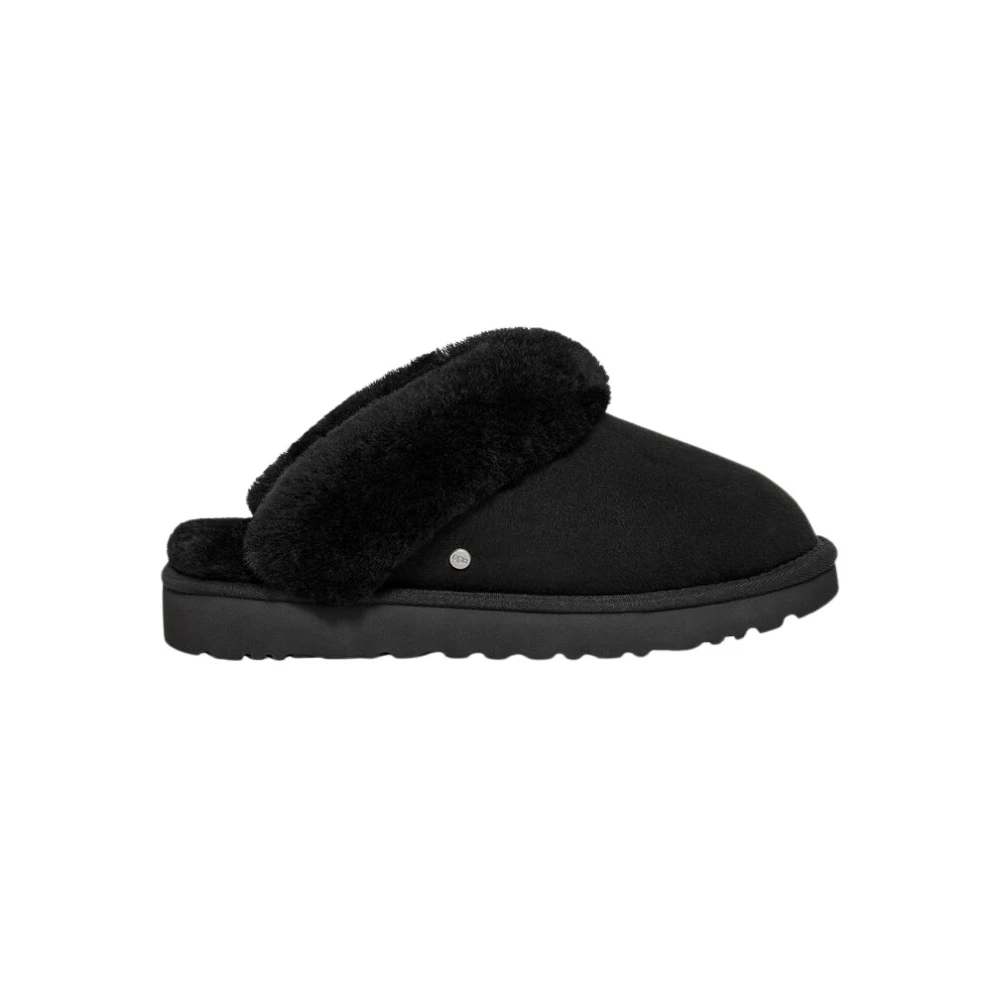 UGG Klassiska tofflor med fårskinnfoder Black, Dam