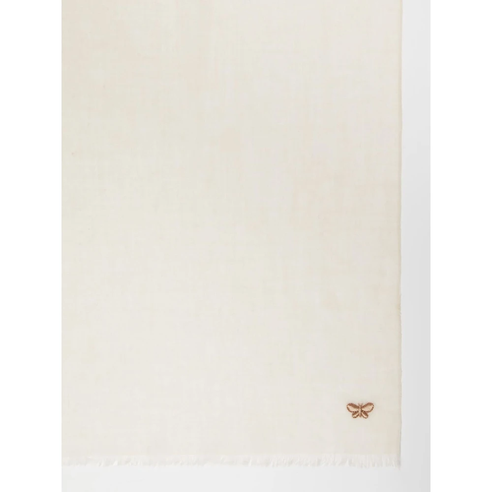 Max Mara Weekend Luxe wollen sjaal met vlinder motief Beige Dames