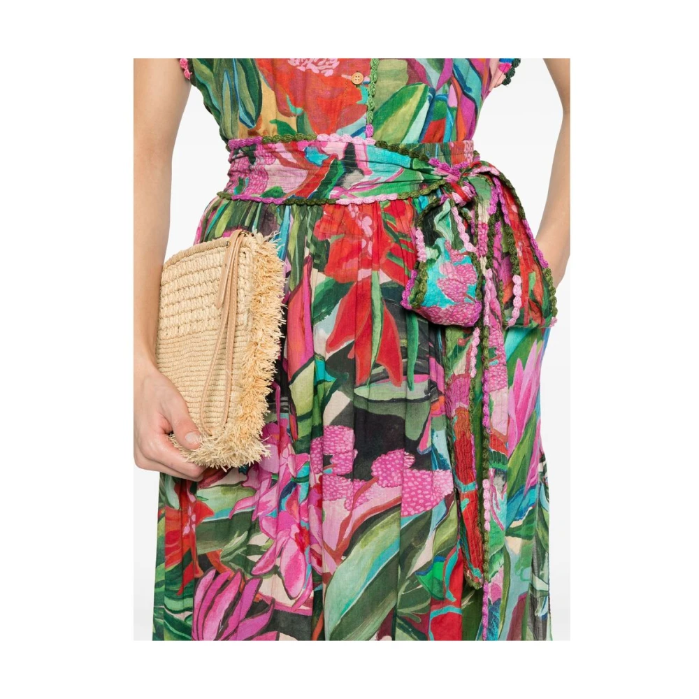 Farm Rio Groene Asperge Gehaakte Rok Multicolor Dames
