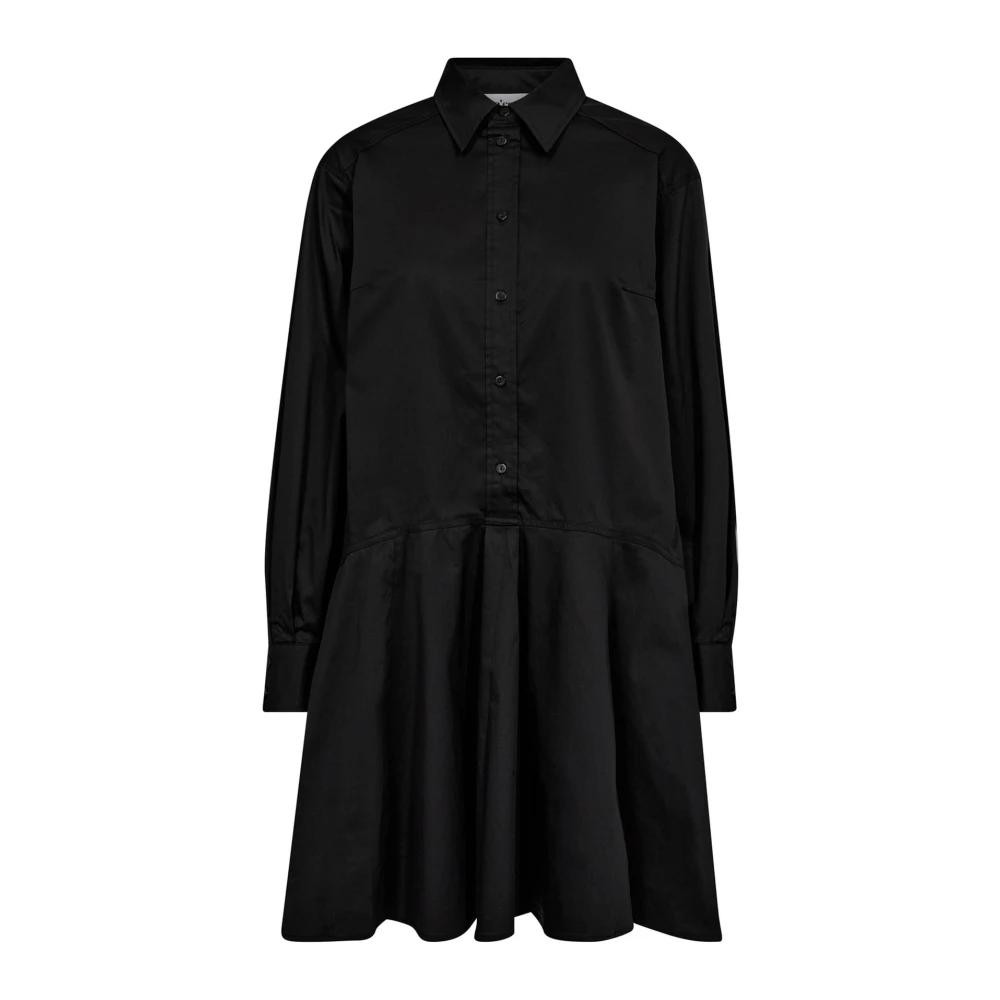 Co'Couture Zwarte Overhemdjurk Poppycc Stijl Black Dames