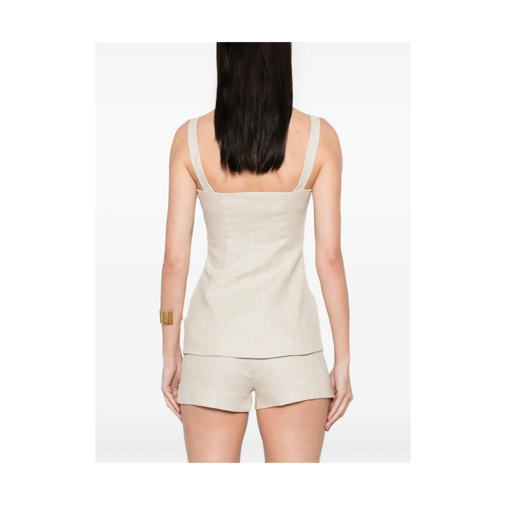 Faithfull the Brand Beige Waistcoat met materialen Beige Dames