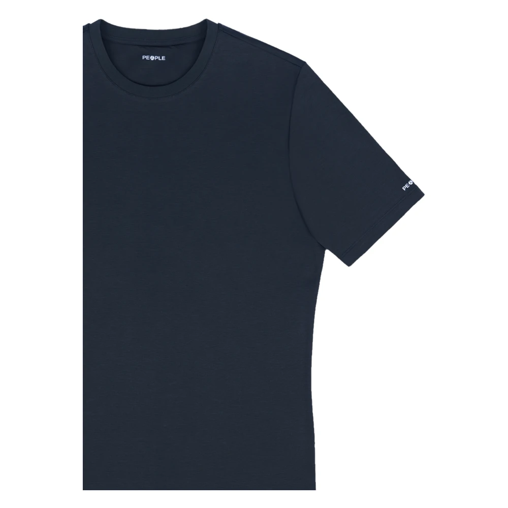 People of Shibuya Ultra-lichte katoenen T-shirt met reflecterend logo Blue Heren