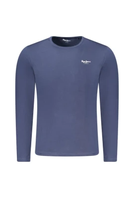 Blå Crew Neck Tee för Män