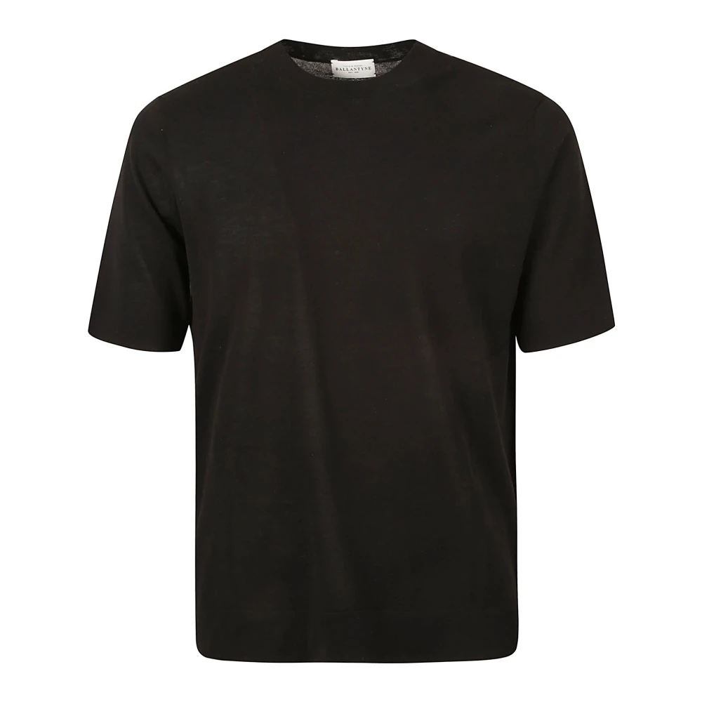 Ballantyne Zwarte T-shirts en Polos R Hals Black Heren
