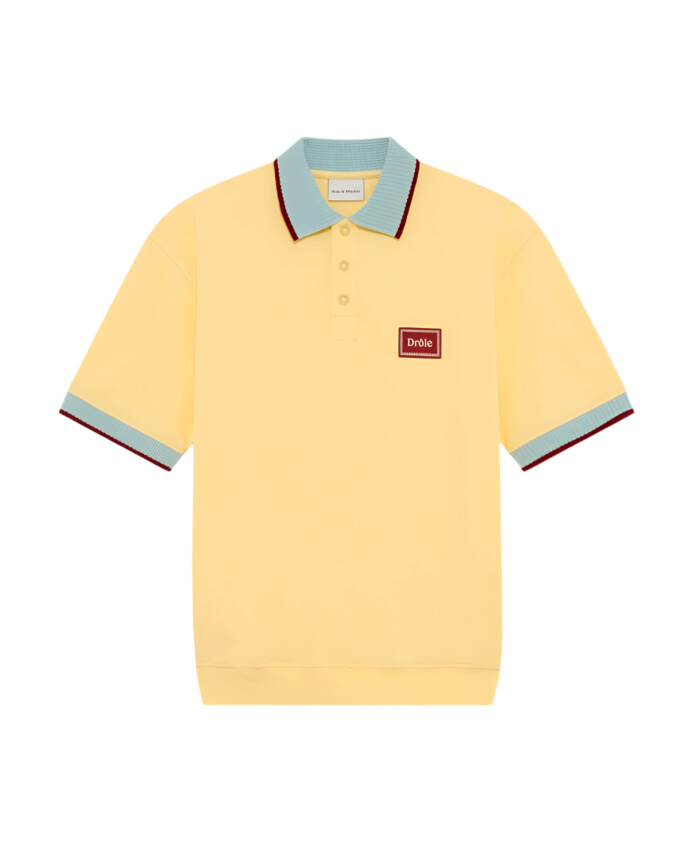 polo-en-coton-jaune-avec-details-contrastants