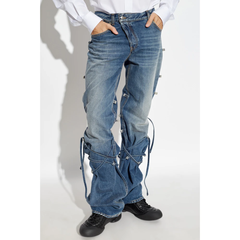alexander mcqueen Jeans met veters Blue Heren