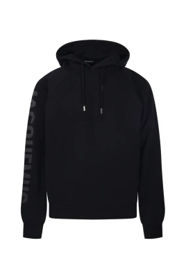 Svart Typo Sweatshirt för Män