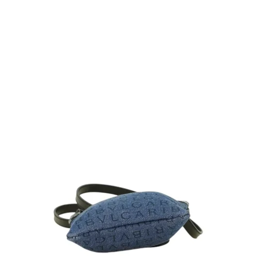 Bvlgari Vintage Pre-owned Denim shoulder-bags Blue Dames