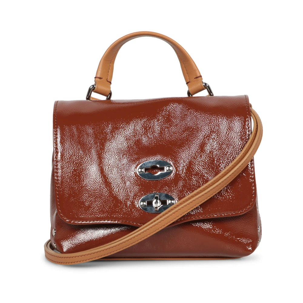 Zanellato Verstelbare leren tas met metalen details Brown Dames