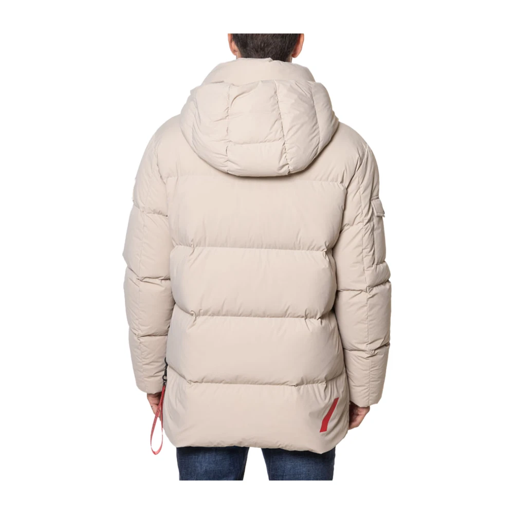 Afterlabel Gewatteerde Parka Jas met Hoge Kraag Beige Heren