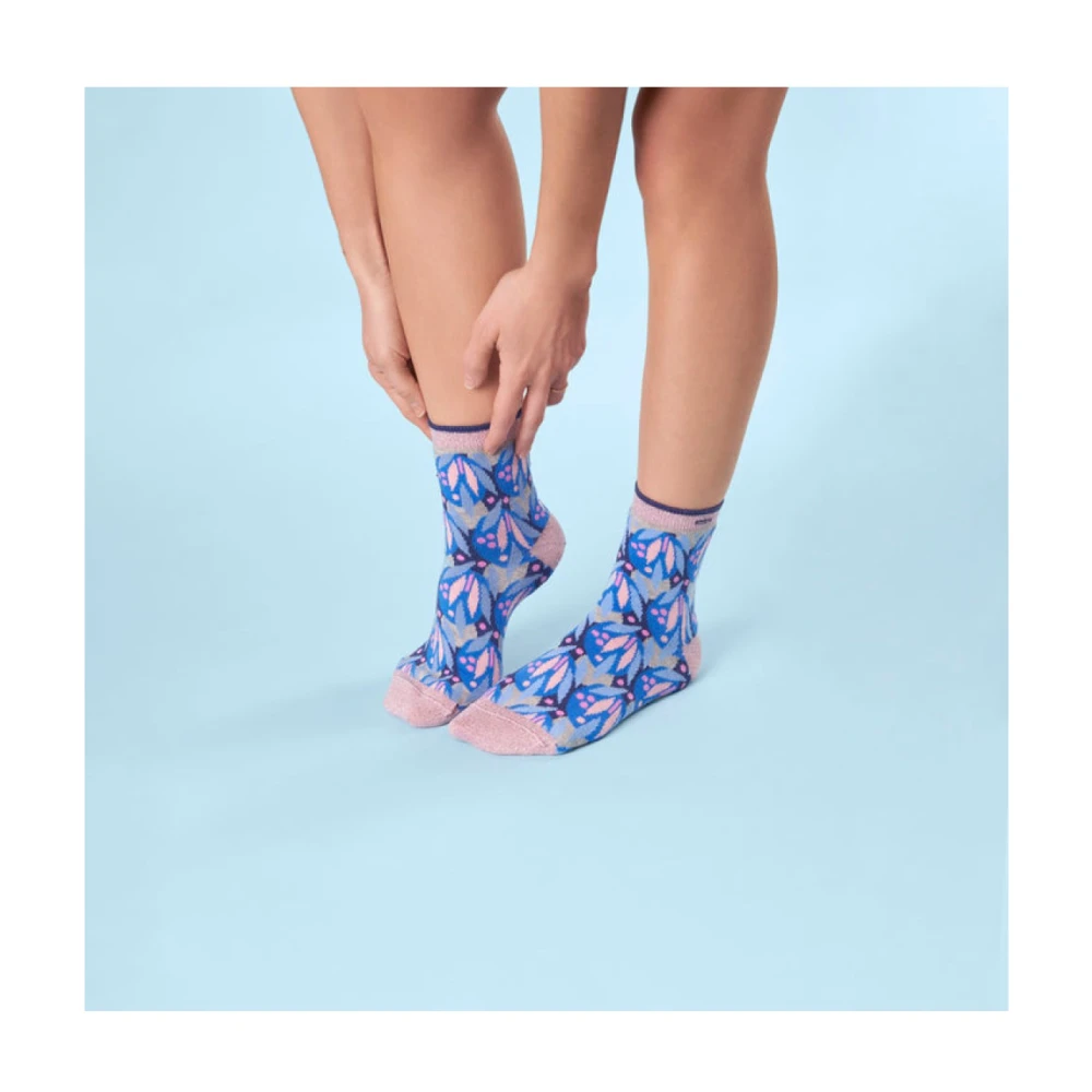 Cabaia Gestreepte Sokken Sprankelend Blauw Ontwerp Multicolor Dames