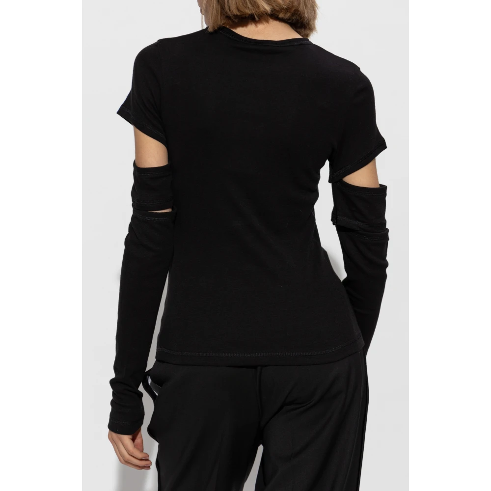 Helmut Lang Top met afneembare mouwen Black Dames