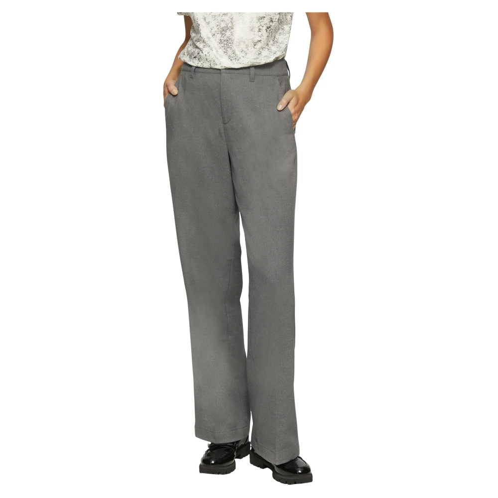 s.Oliver Wijde broek met vouwen Gray Dames