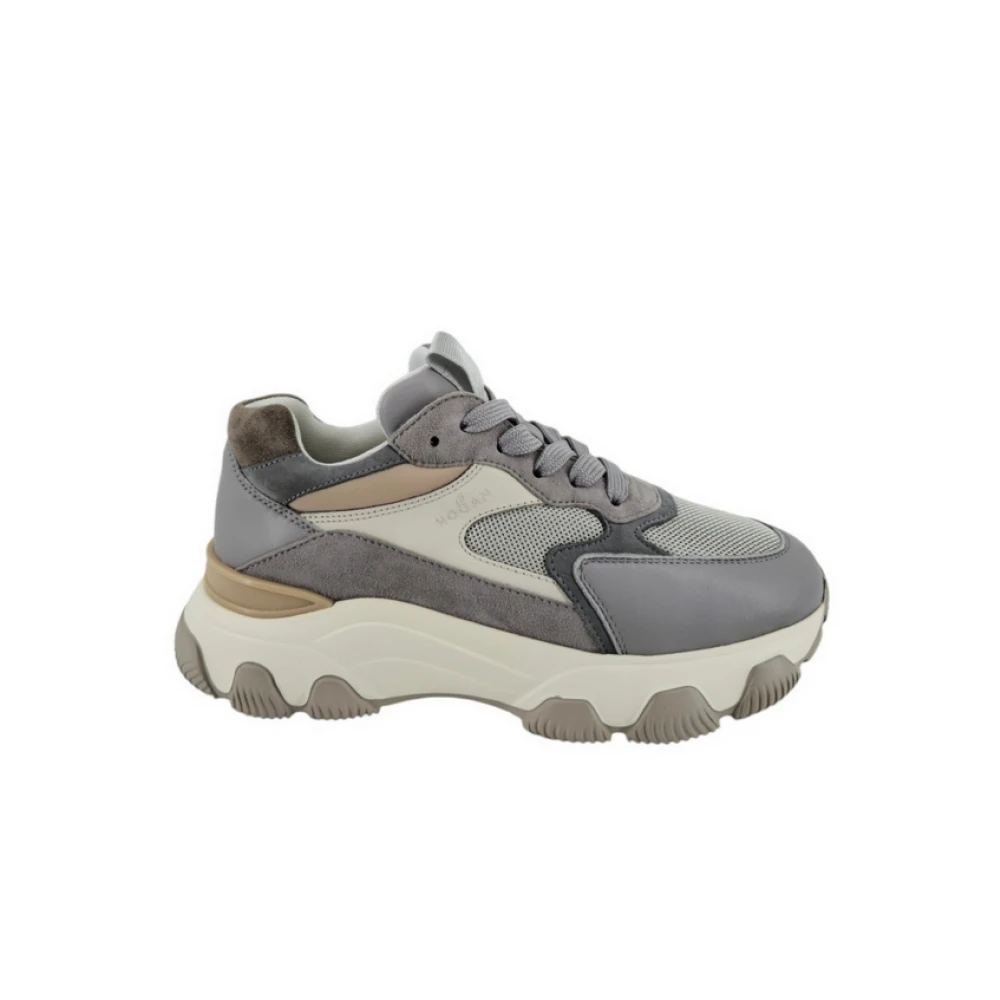 Hogan Women's Grey Sneakers With Leather And Suede