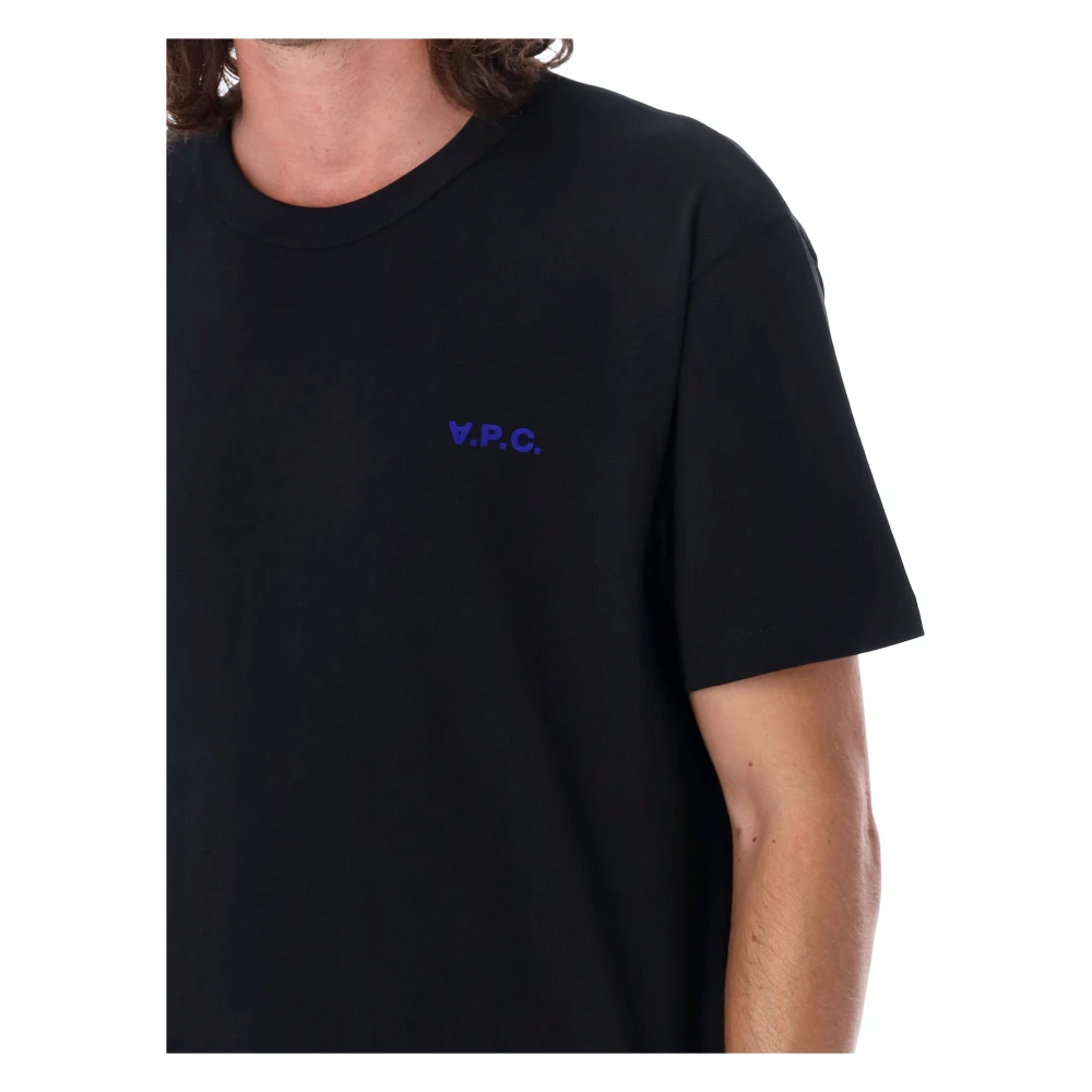 A.p.c. Boxy Petite VPC T-Shirt Zwart + Blauw Black Heren