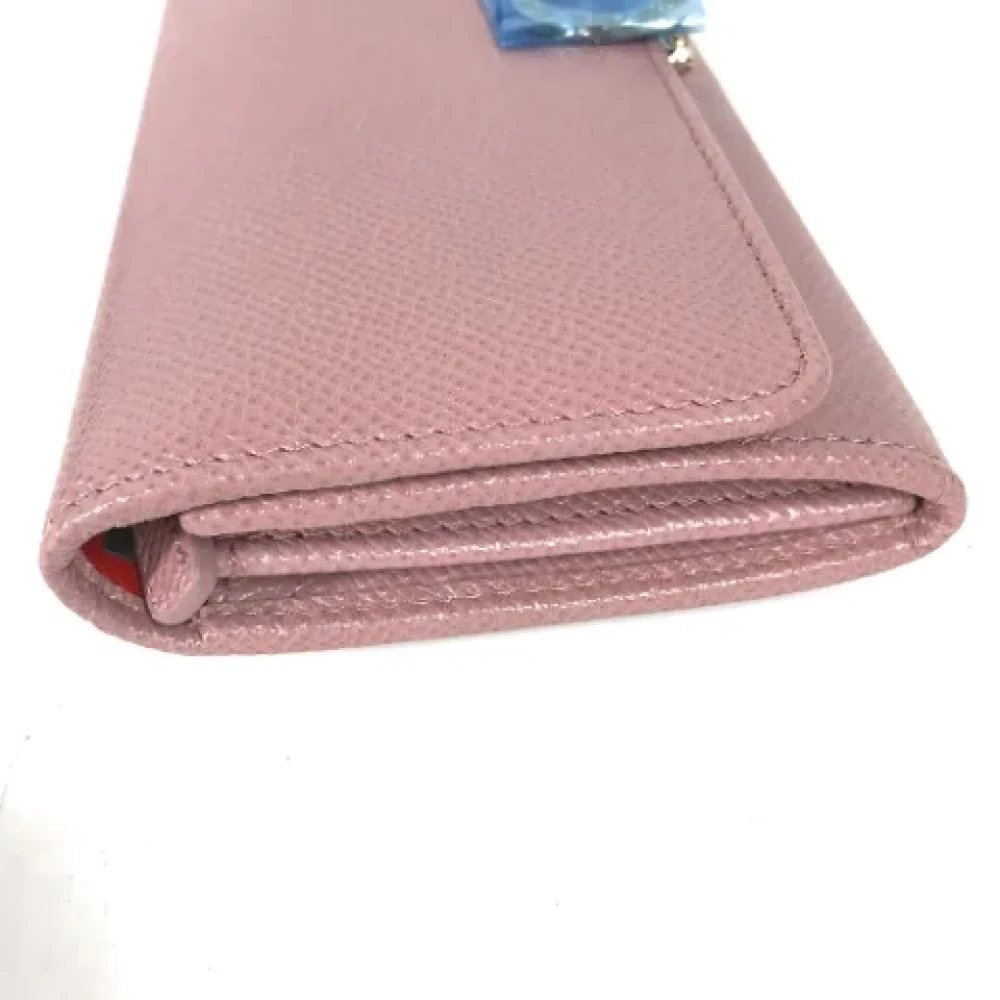 Bvlgari Vintage Pre-owned Leather wallets Pink Dames