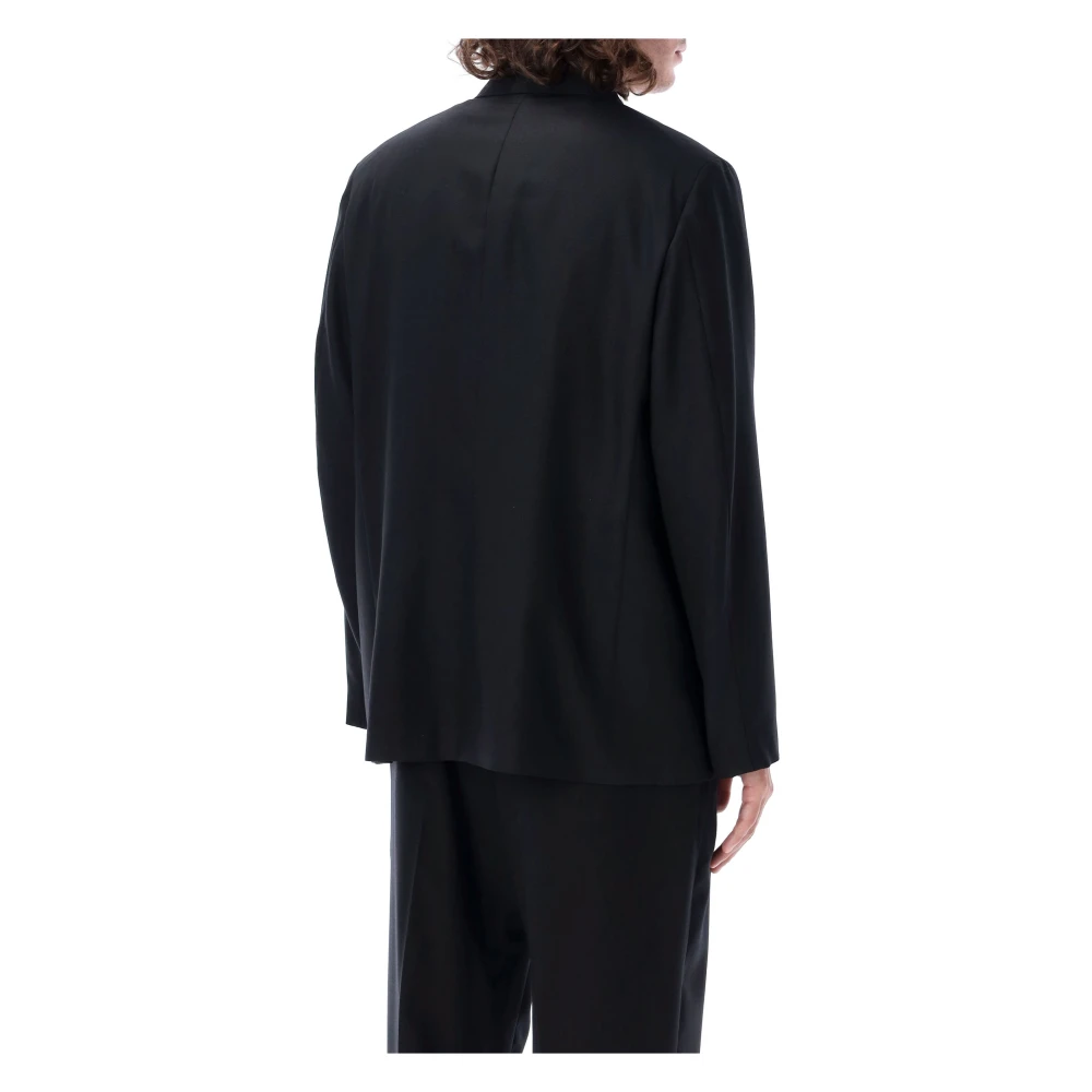 Our Legacy Zwarte Wollen Blazer Peak Revers Black Heren