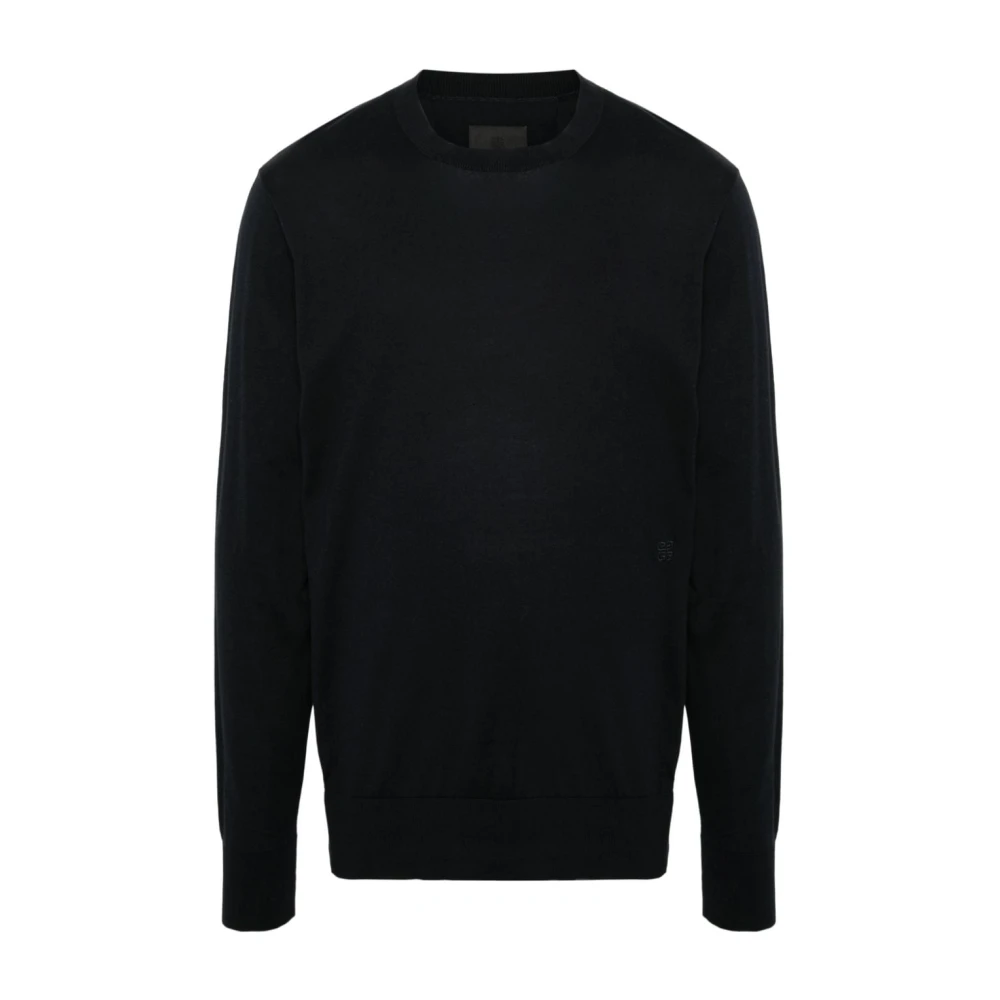 Givenchy Midnight Blue Fijngebreide Jumper Blue Heren