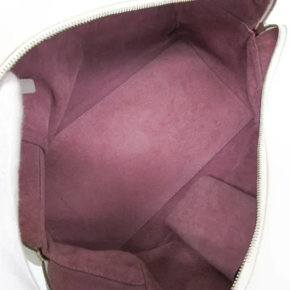 Bvlgari Vintage Pre-owned Leather handbags White Dames