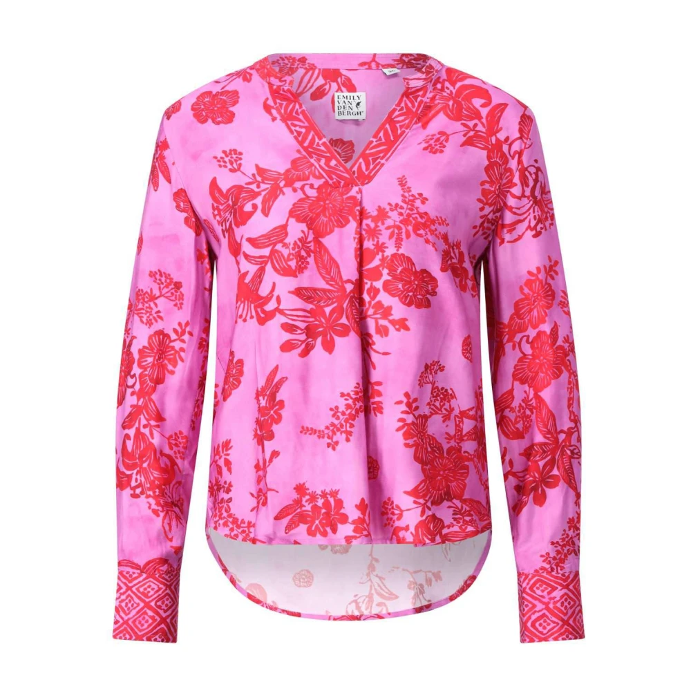Emily Van den Bergh Bloemen V-hals blouse Multicolor Dames