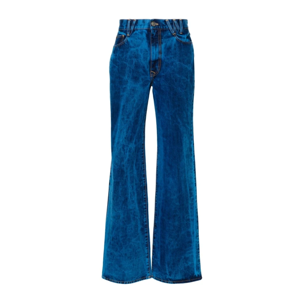 Vivienne Westwood Blå Denim Jeans med Logo Patch Blue, Dam