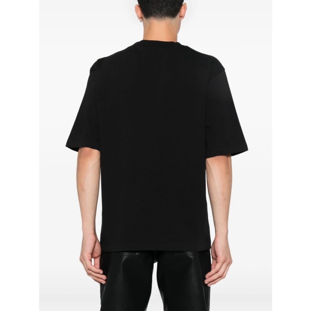 Dsquared2 Zwart Katoenen Jersey T-shirt met Logo Black Heren