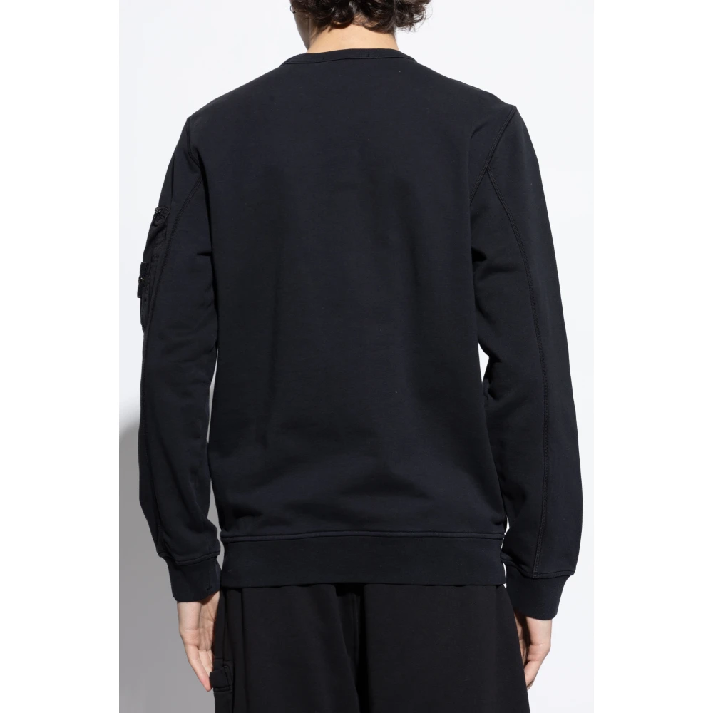 Stone Island Sweatshirt met mouwzak Black Heren