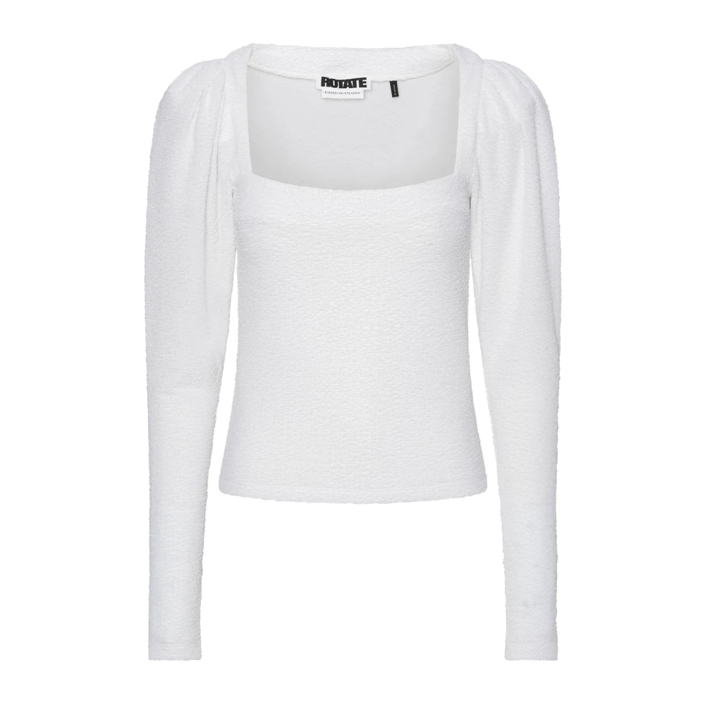 Rotate Birger Christensen Witte top met vierkante halslijn White Dames
