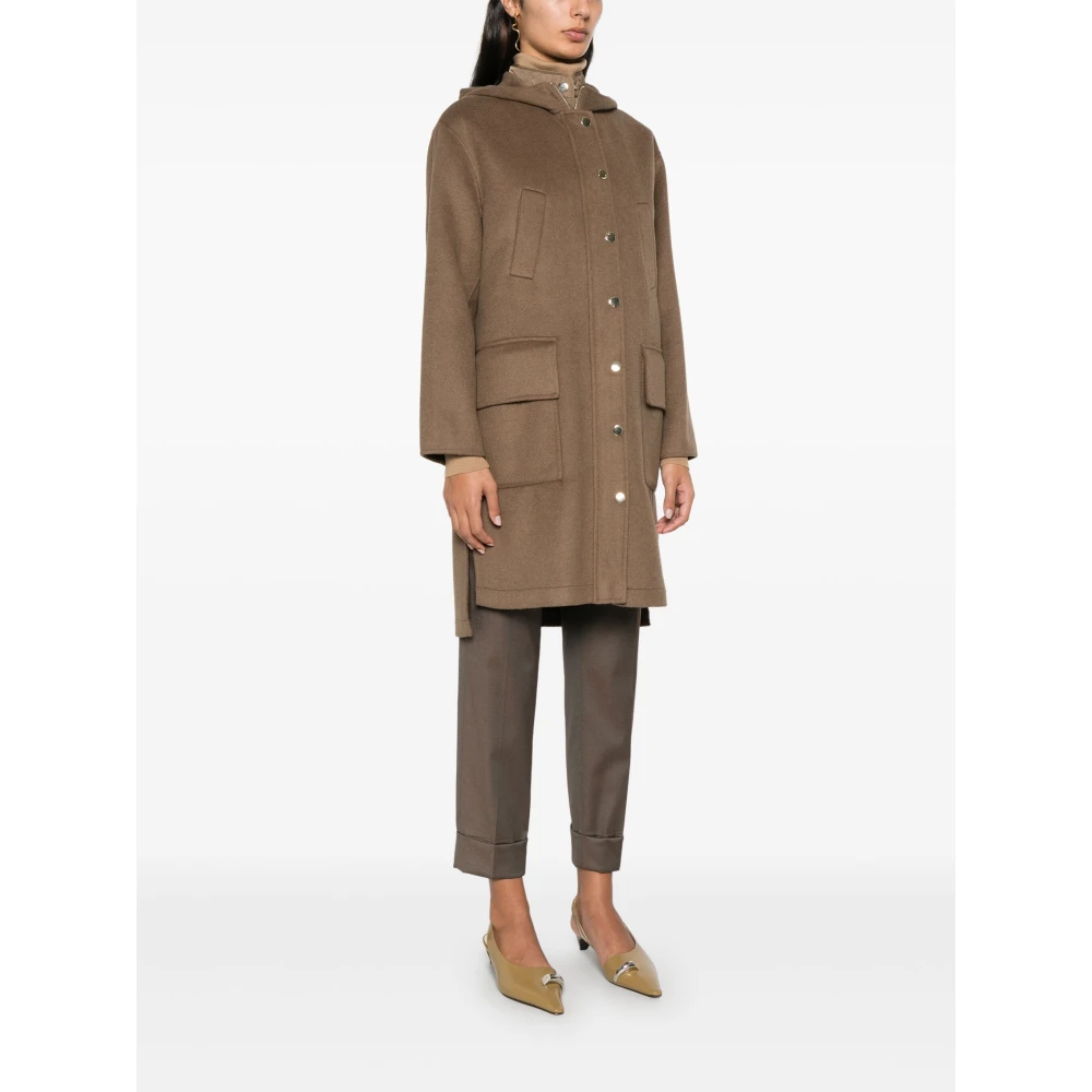 Kaos Gevoerde Parka met Interne Dons Brown Dames