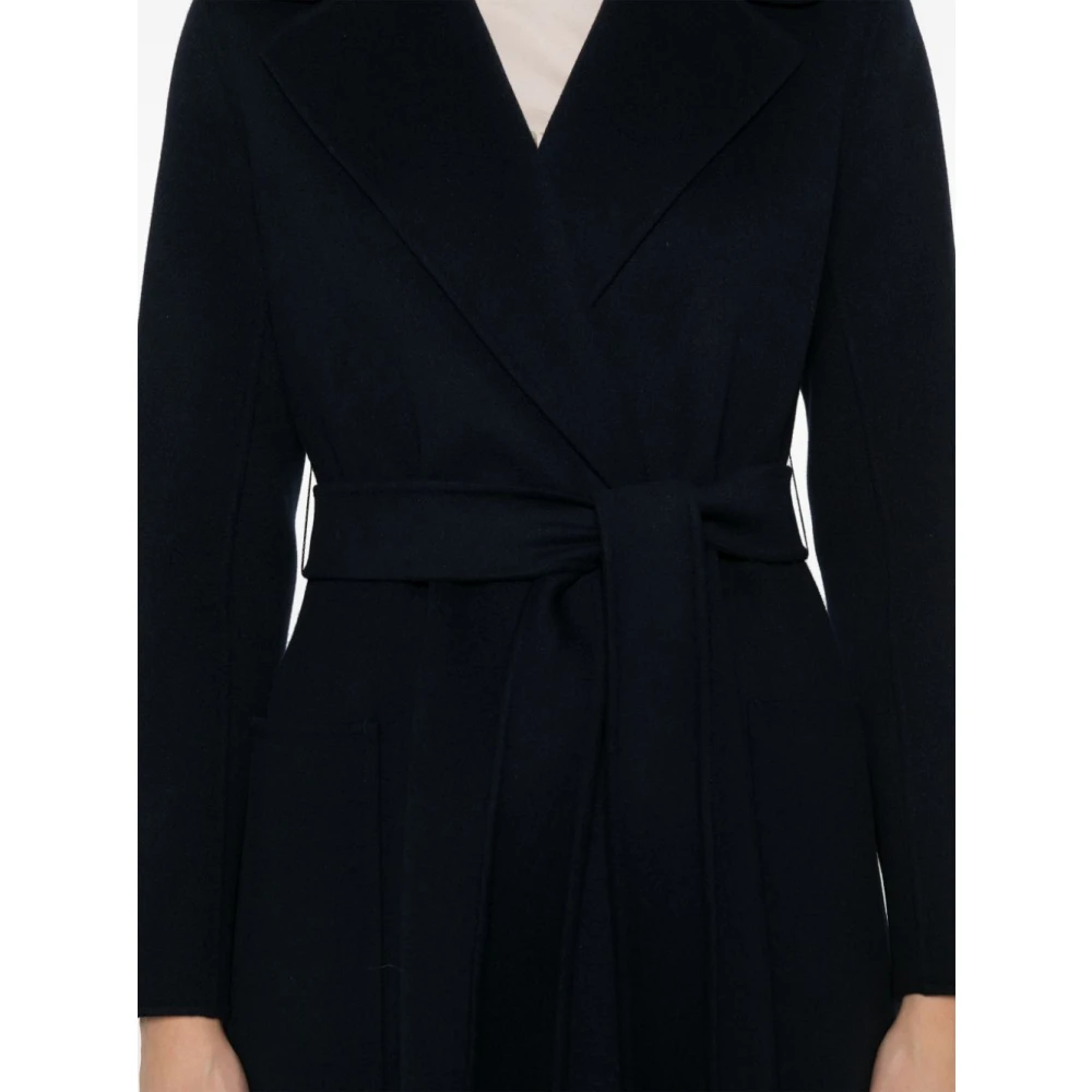 Max Mara Elegant Navy Blue Coat Blue Dames