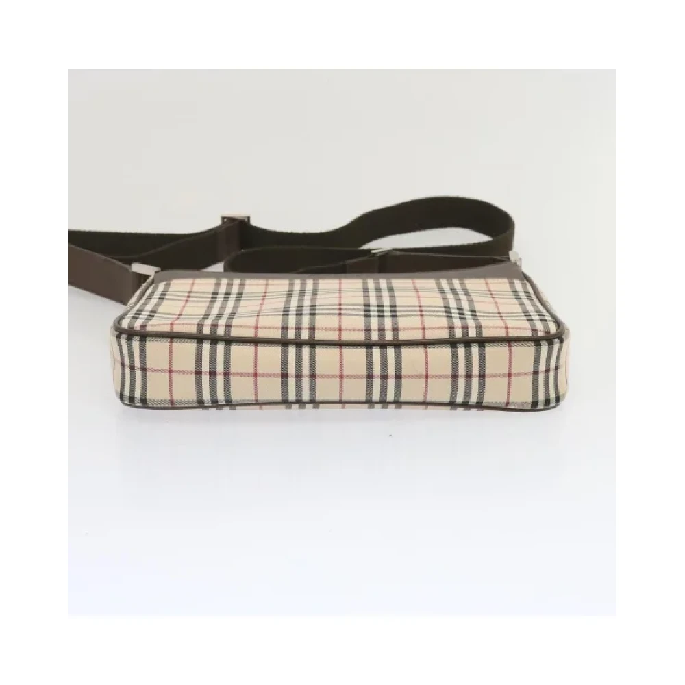 Burberry Vintage Pre-owned Cotton shoulder-bags Beige Dames