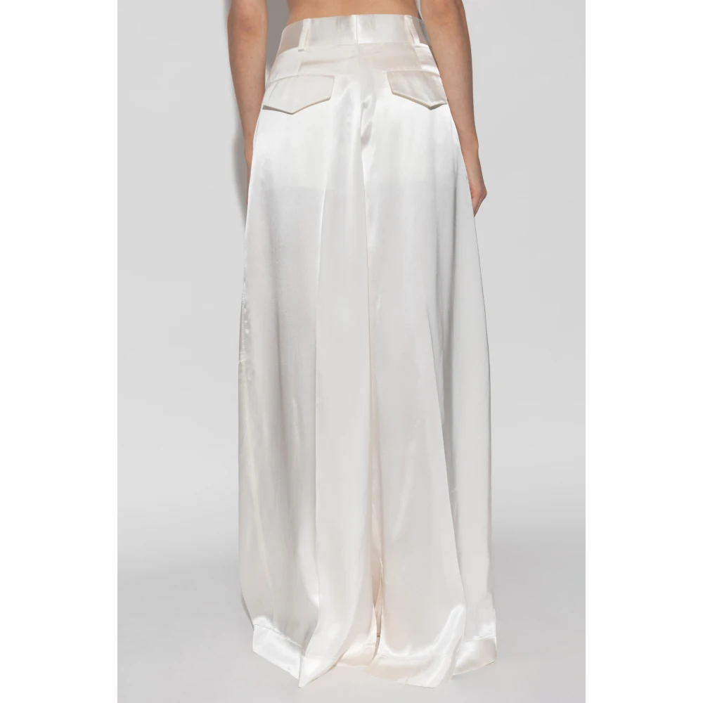 Jil Sander Glinsterende broek White Dames