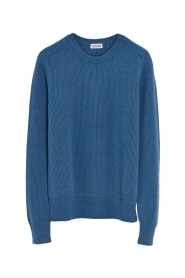 Prążkowany sweter w wełnie organicznej