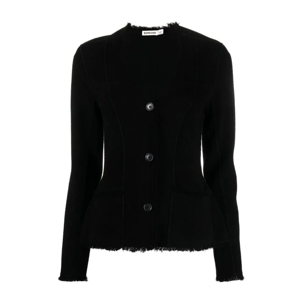 Simkhai Elegante Zwarte Blazer met Zakken Black Dames