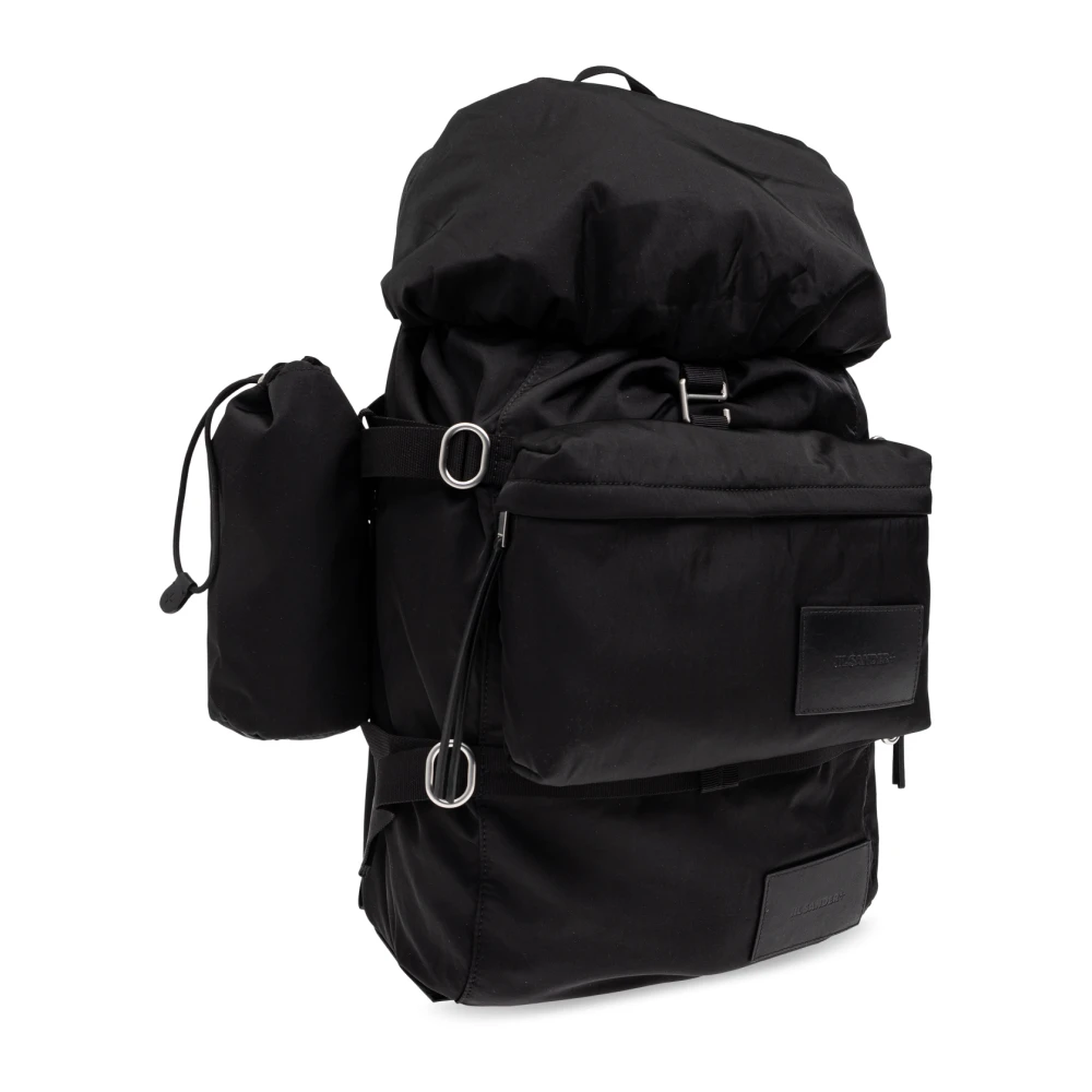 Jil Sander Rugzak met logo Black Heren