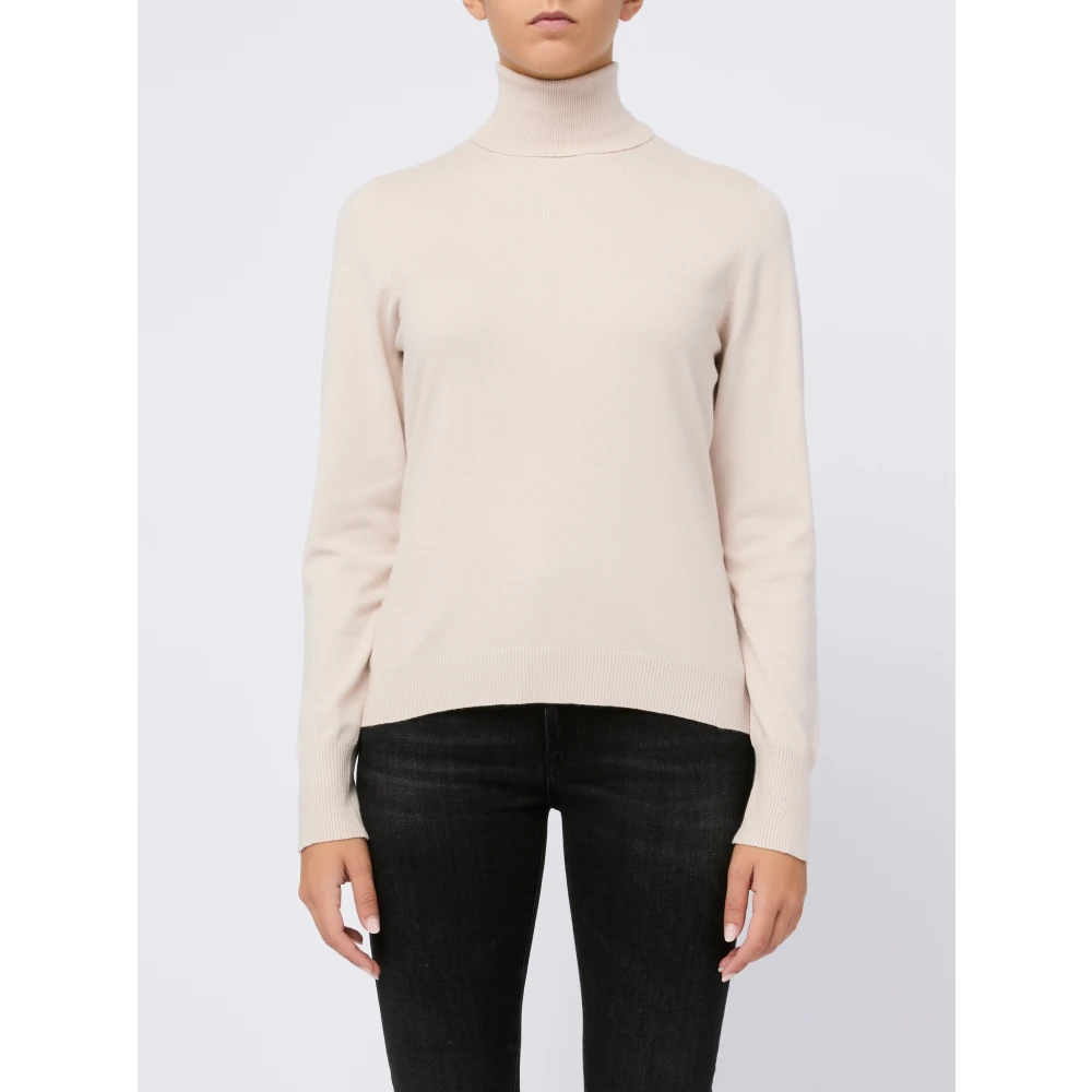 Seventy Hoge hals Off-white Sweater Vrouwen Beige Dames